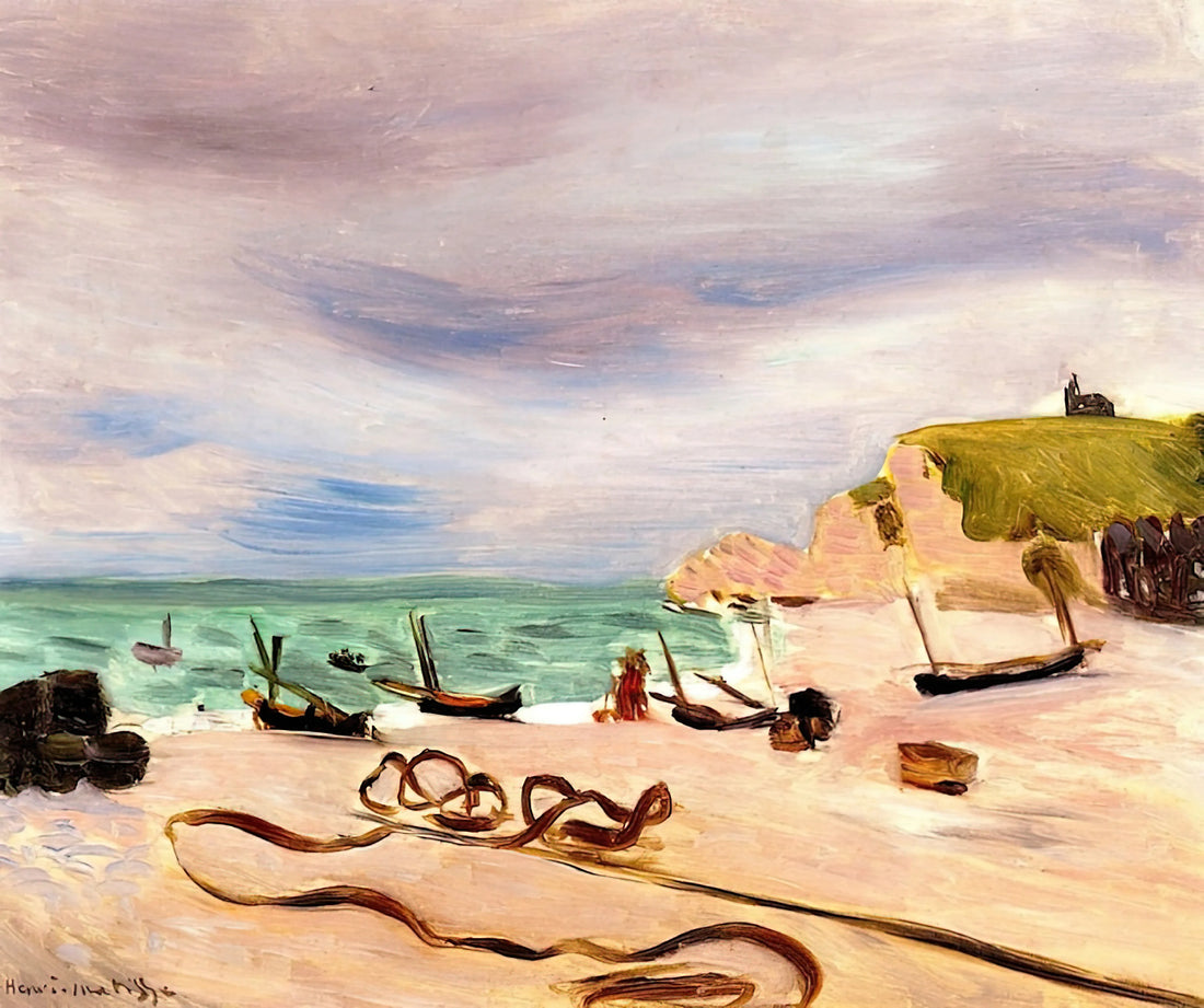 Henri Matisse Landscape at Collioure Print: A Fauvist Masterpiece for Your Collection - ROPES ON THE BEACH AT ETRETAT 1920 by Henri Matisse