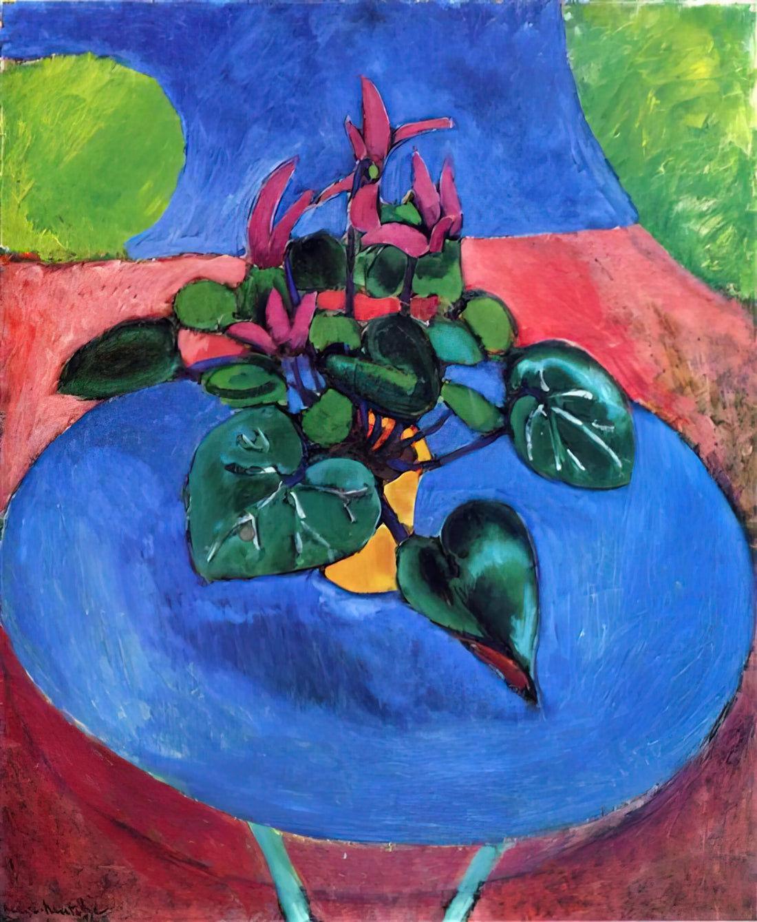 Henri Matisse Portrait Paintings: A Journey Through Color, Line, and Modernist Expression - CYCLAMEN POURPRE 1912 by Henri Matisse