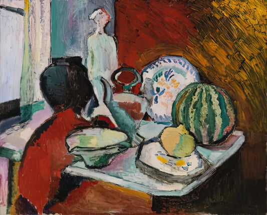 Henri Matisse Posters at MoMA: A Collector's Guide to Iconic Art Prints - DISHES AND MELON 1907 by Henri Matisse