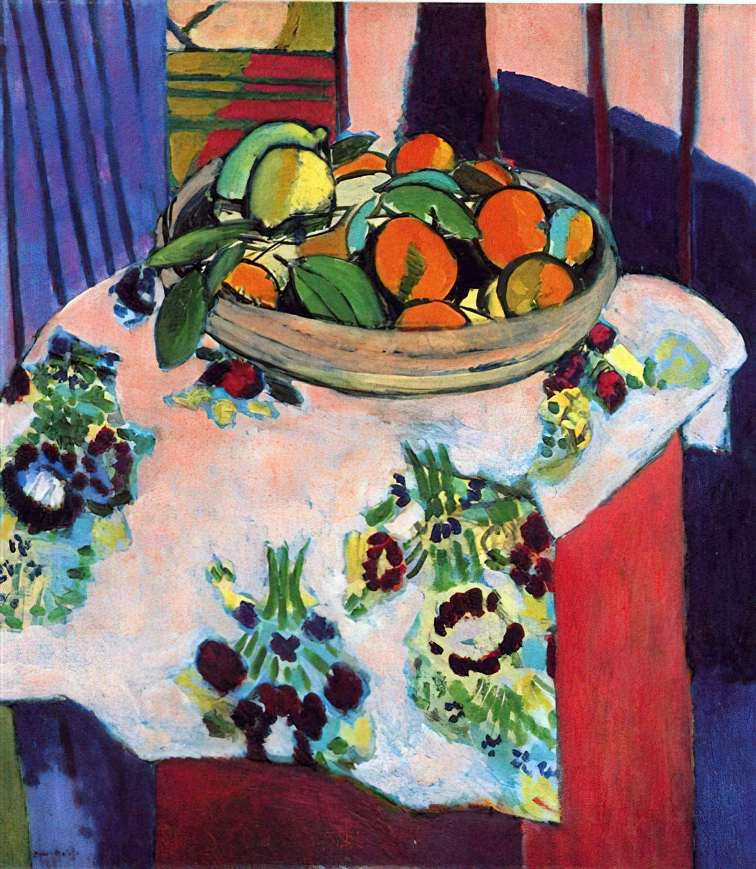 Henri Matisse's Red Studio at MoMA: A Revolutionary Masterpiece of Color and Space - BASKET WITH ORANGES 1913 by Henri Matisse