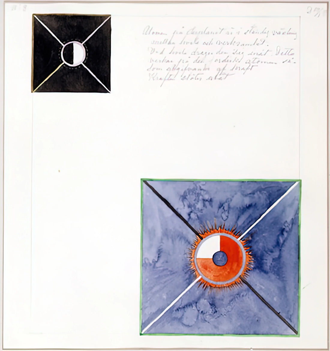 Hilma af Klint: The Spiritual Visionary Who Chose Art Over Marriage - ATOM SERIES NO 8 ATOM ON THE ETHER PLANE IS IN CONSTANT CHANGE BETWEEN REST AND ACTIVITY AT THE 1917 by Hilma af Klint