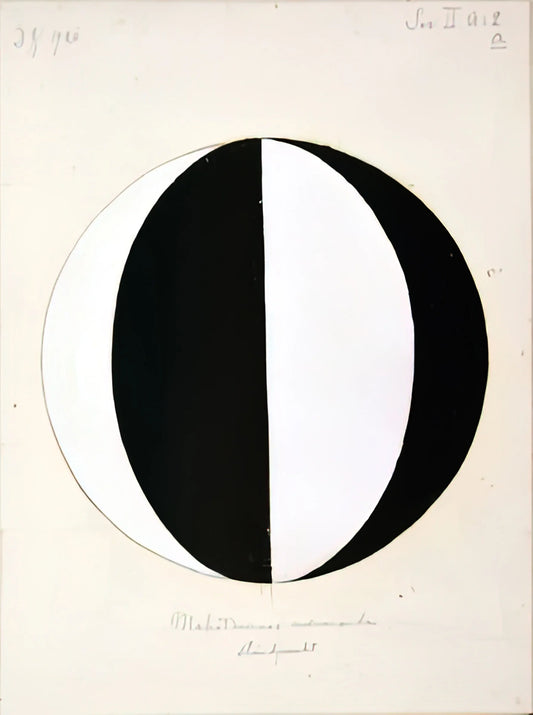 Hilma af Klint's Buddha's Standpoint: Decoding the Spiritual Geometry of a Visionary - THE MAHATMAS PRESENT STANDING POINT SERIES II NO 2A 1920 by Hilma af Klint