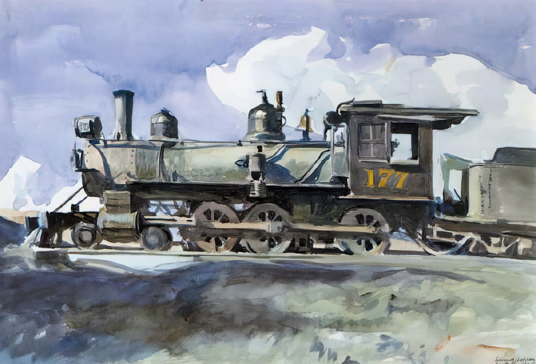 Hockney and Hopper: A Study in Contrasts and Connections in Modern Art - D. and R. G. Locomotive by Edward Hopper