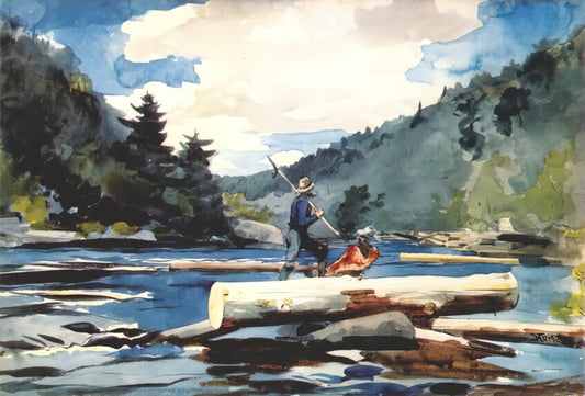 Home Sweet Home by Winslow Homer: A Masterpiece of American Realism and Domestic Sentiment - HUDSON RIVER LOGGING by Winslow Homer