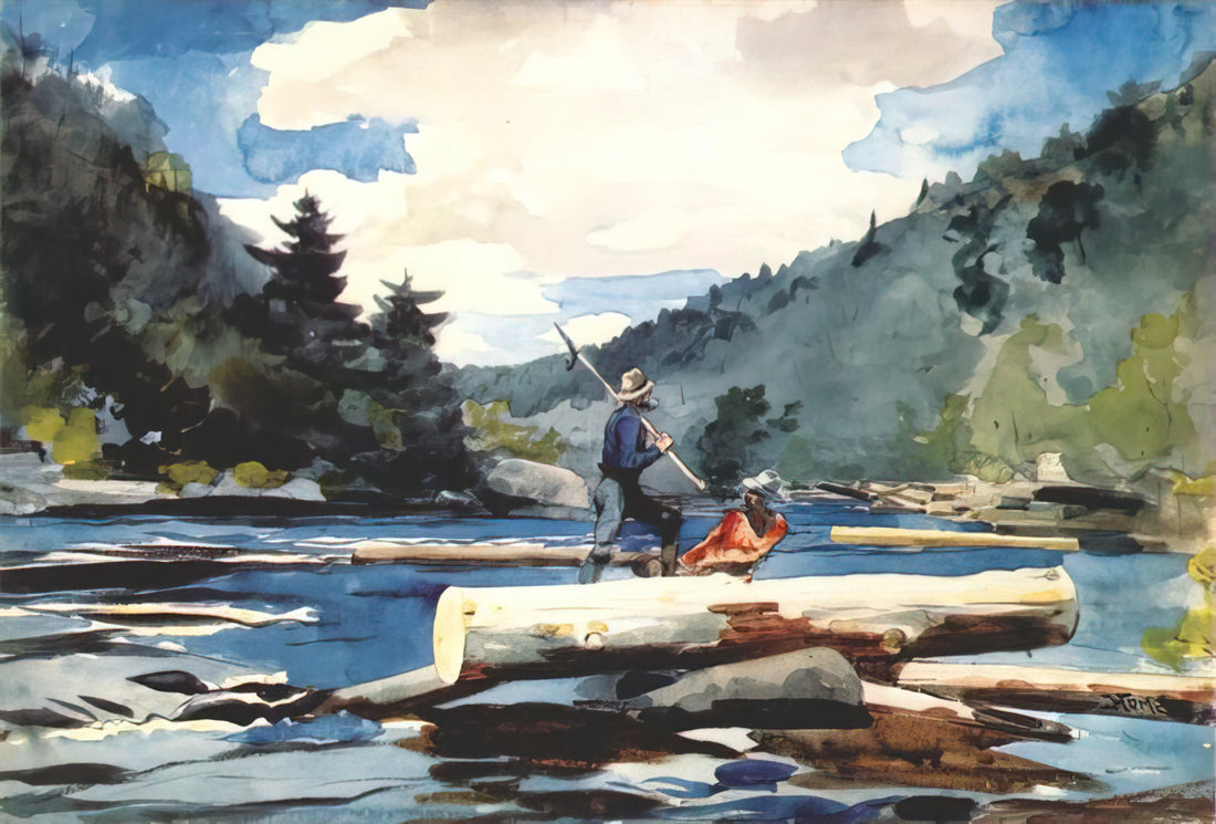 Homer Studio: The Artistic Sanctuary Where Winslow Homer Forged American Realism - HUDSON RIVER LOGGING by Winslow Homer