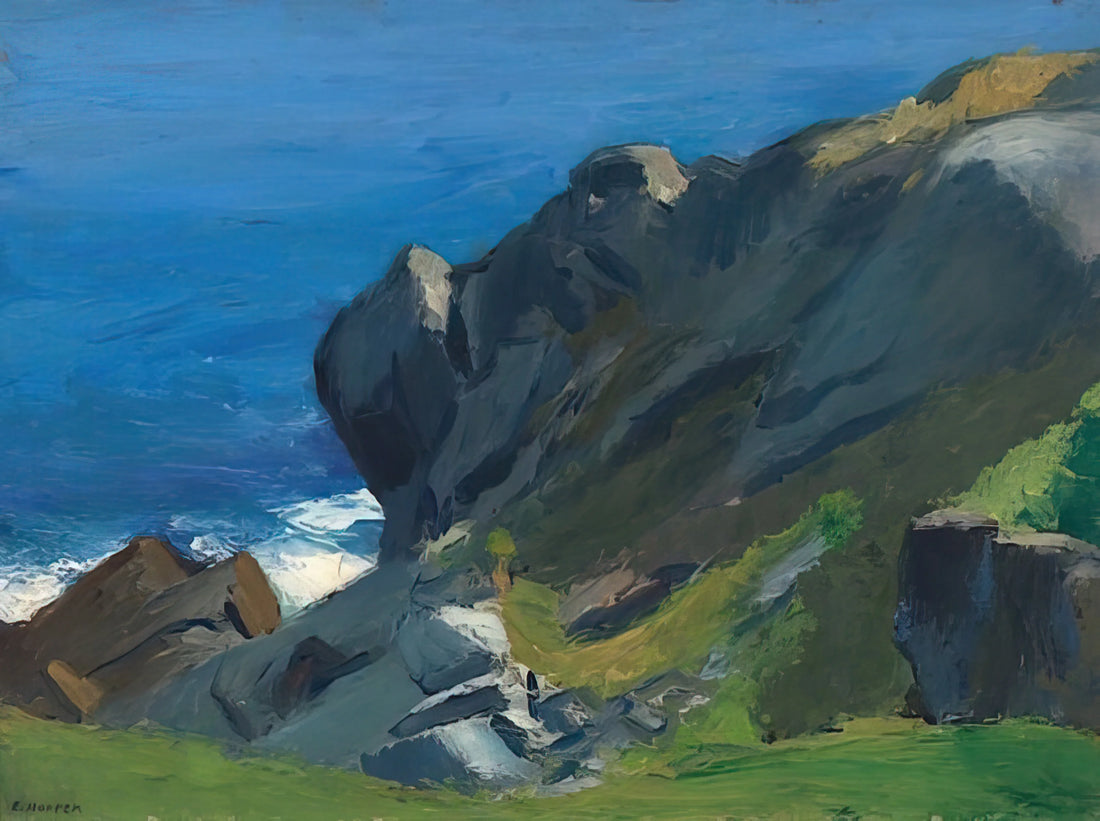 Hooper Whitney: The Master of American Solitude and Light - Rocky Shore and Sea by Edward Hopper