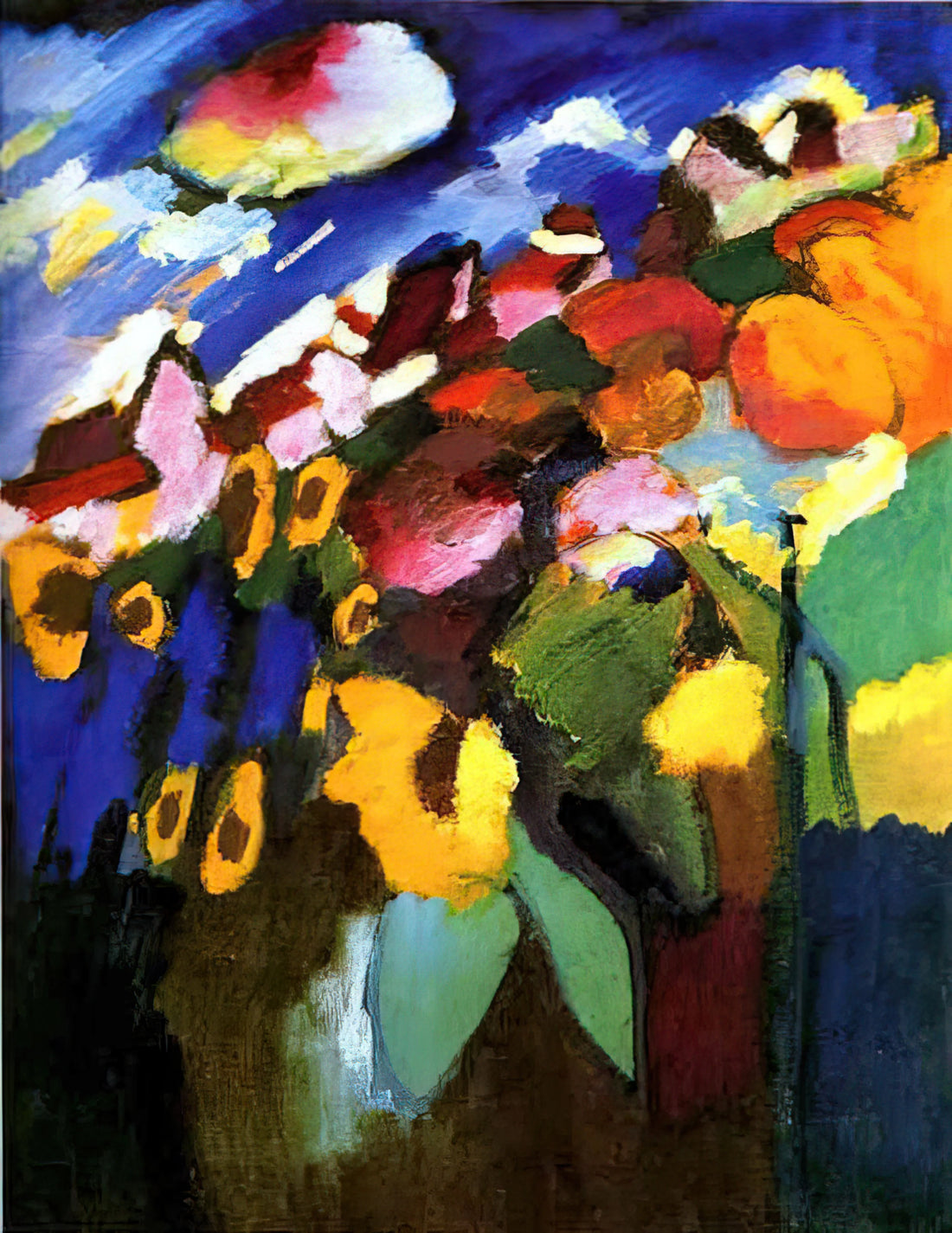 Im Blau by Wassily Kandinsky: A Symphony of Color and Abstraction - MURNAU GARDEN 1909 by Wassily Kandinsky