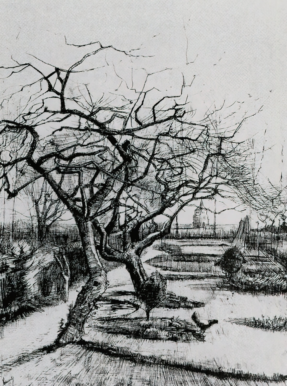 Immersive Art Van Gogh: A Modern Reimagining of a Post-Impressionist Master - Parsonage Garden by Vincent van Gogh
