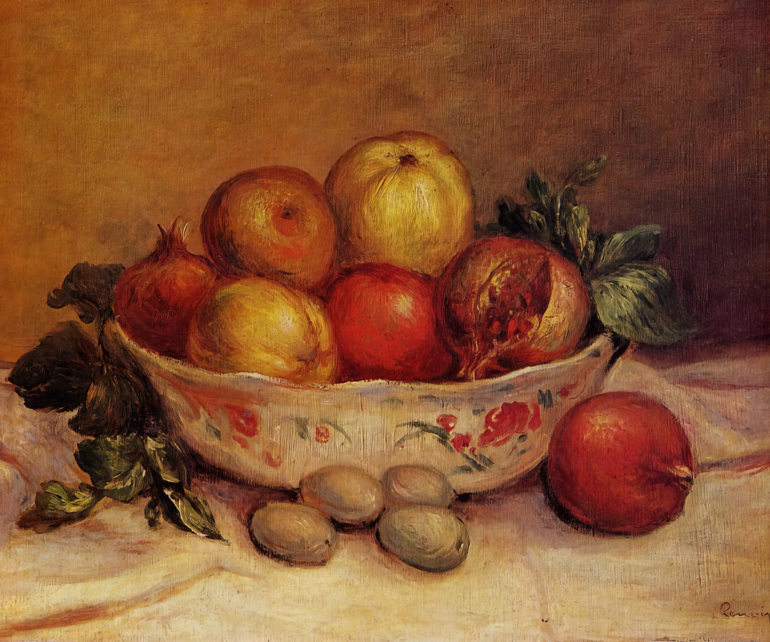 Impressionism & Pierre-Auguste Renoir: The Joyful Visionary of Light and Life - Still Life with Pomegranates by Pierre-Auguste Renoir