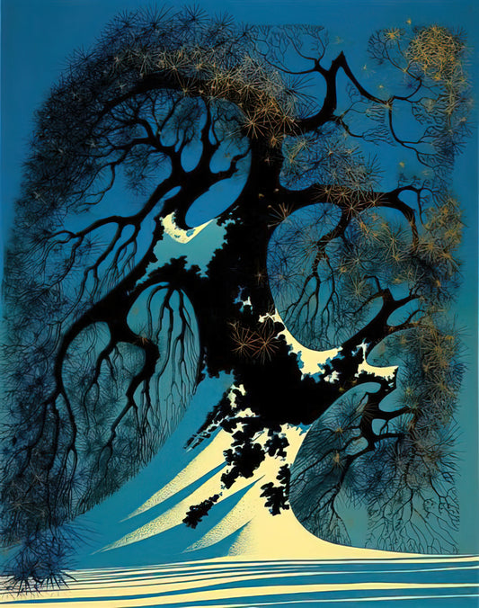 Ivan Earle: The Visionary Artist Behind Disney's Magic and Mystical Landscapes - Winter Bonsai by Eyvind Earle