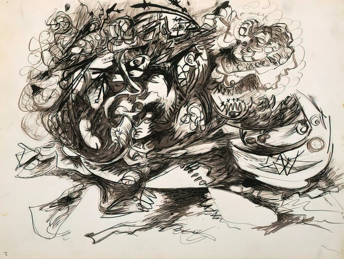 Jackson Pollock Splatter Art: The Revolutionary Technique That Changed Modern Painting - UNTITLED O CONNOR THAW 771 by Jackson Pollock