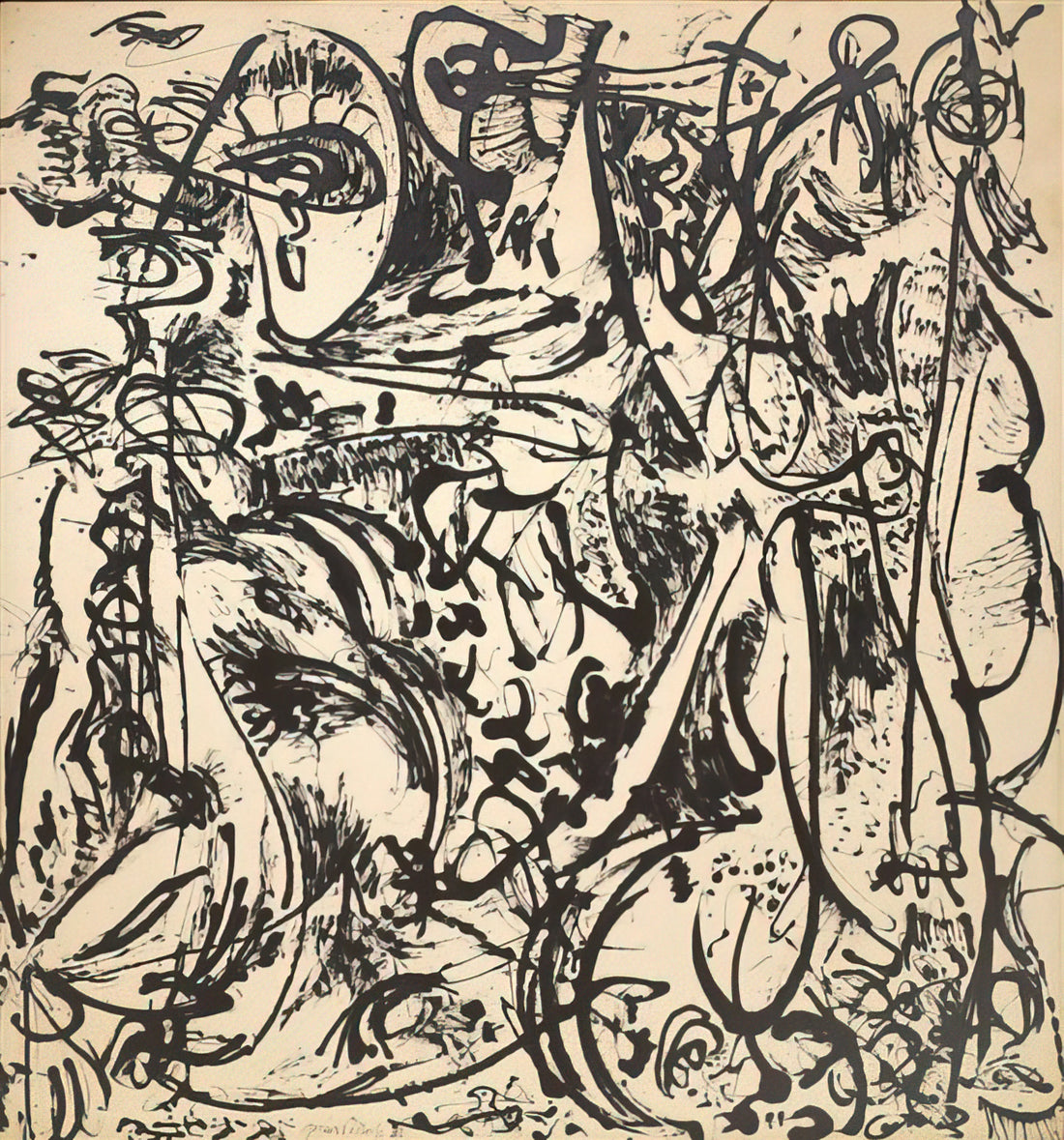 Jackson Pollock and Refik Anadol: The Convergence of Chaos and Computation - ECHO 1951 by Jackson Pollock