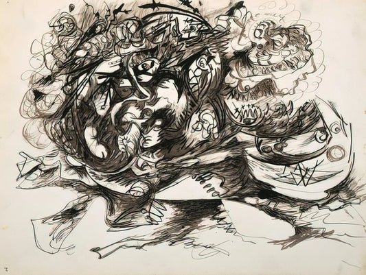 Jackson Pollock at MoMA: A Curator's Guide to the Abstract Expressionist Masterpieces - UNTITLED O CONNOR THAW 771 by Jackson Pollock