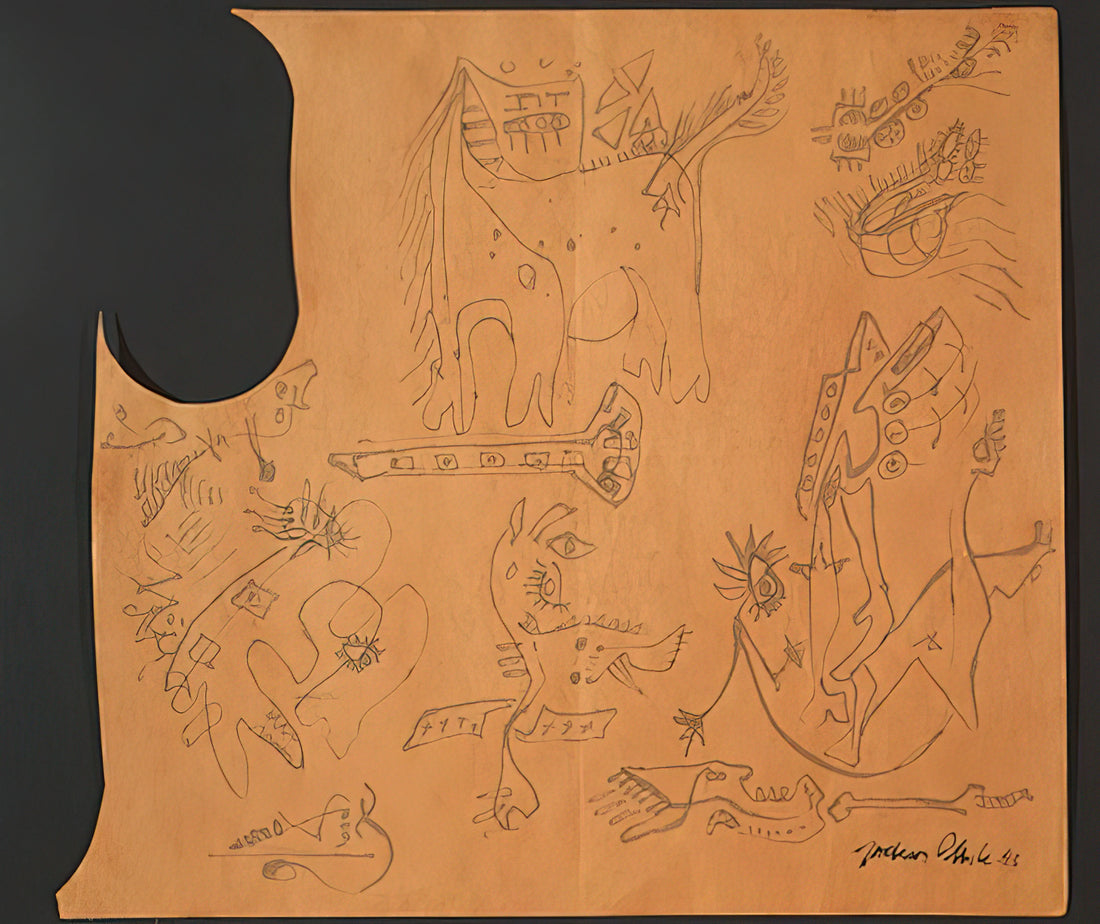 Jackson Pollock at the Museum of Modern Art: A Legacy of Abstract Expressionism - UNTITLED 4 by Jackson Pollock