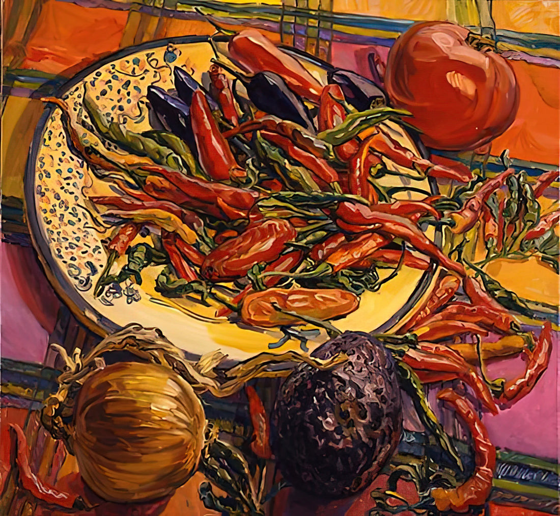 Janet Fish Website: Exploring the Digital Presence of a Contemporary Realism Master - CHILI PEPPERS 2005 by Janet Fish