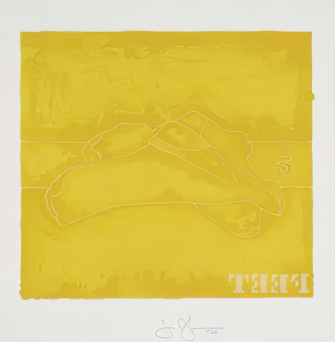 Jasper Johns Artwork: Decoding the Master of Flags, Targets, and Everyday Objects - FEET 1974 by Jasper Johns
