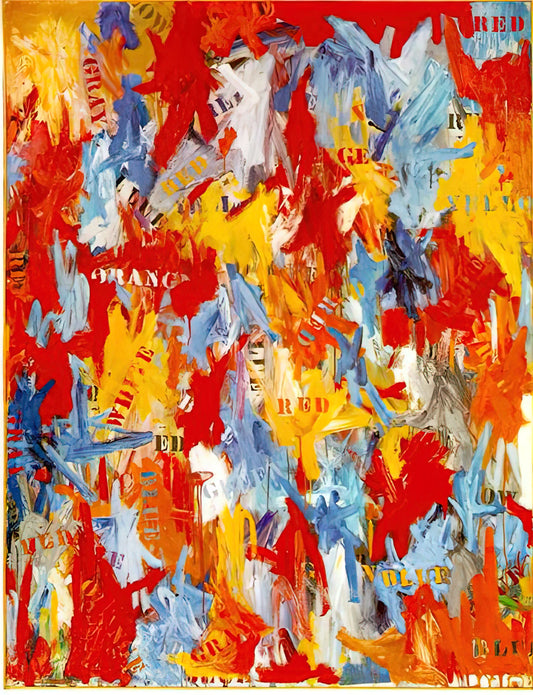 Jasper Johns Map Poster: Decoding the Iconic Cartographic Artwork - FALSE START 1959 by Jasper Johns