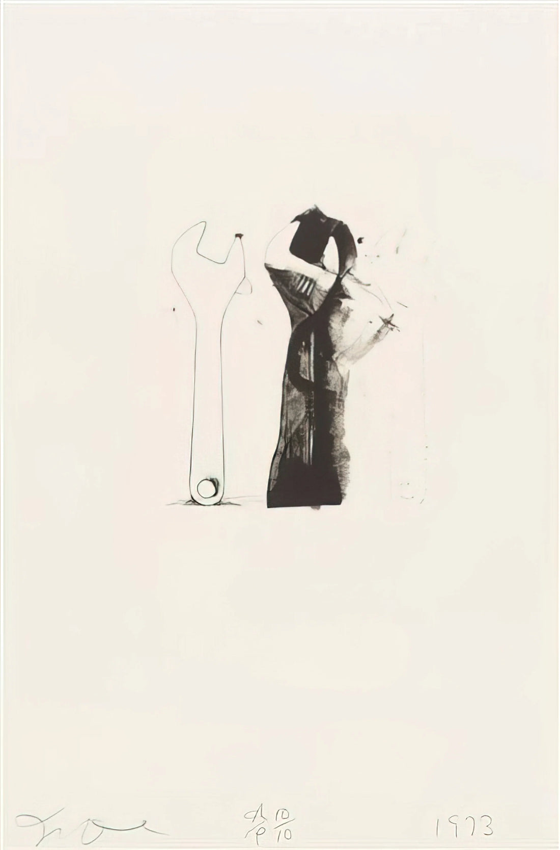 Jim Dine: The Painter Who Redefined Pop Art and Personal Iconography - UNTITLED FROM TEN WINTER TOOLS 1973 5 by Jim Dine