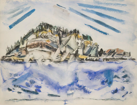John Marin Posters: Capturing the Dynamic Energy of American Modernism - Island Ship’s Stern - 1934 by John Marin