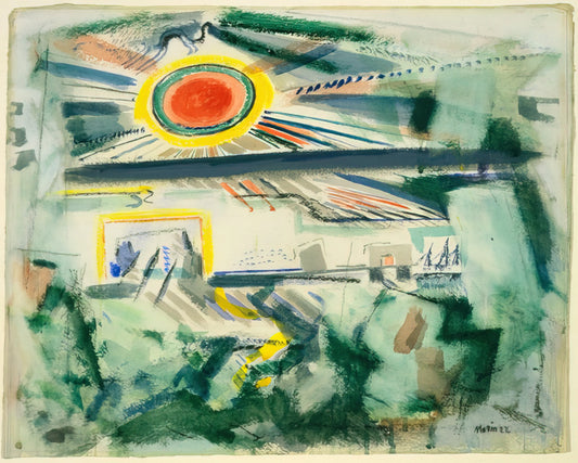 John Marin Signature: Decoding the Artist's Mark and Its Significance in American Modernism - Sunset - 1922 by John Marin