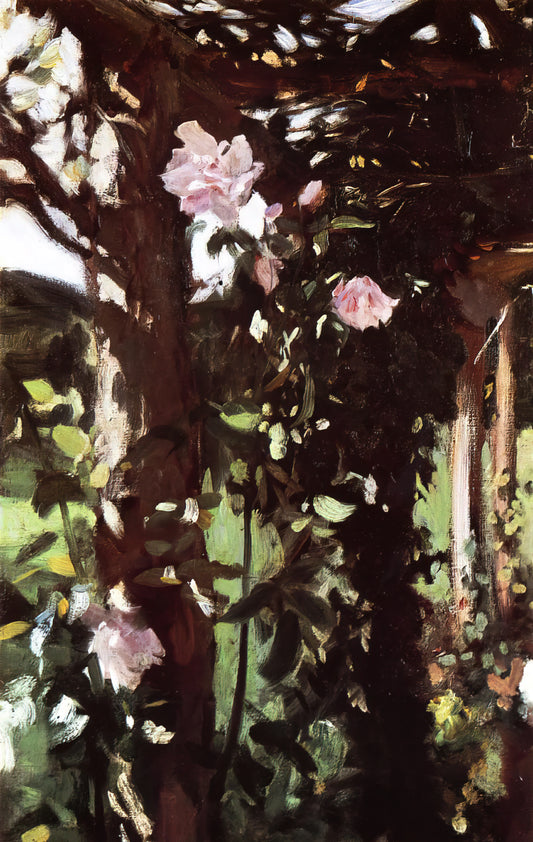 John Singer Sargent Art Prints: A Collector's Guide to the Master of Portraiture - A Rose Trellis Roses at Oxfordshire by John Singer Sargent