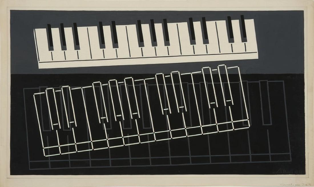 Josef Albers Sculpture: Exploring the Bauhaus Master's Three-Dimensional Vision - PIANO KEYS 1932 by Josef Albers