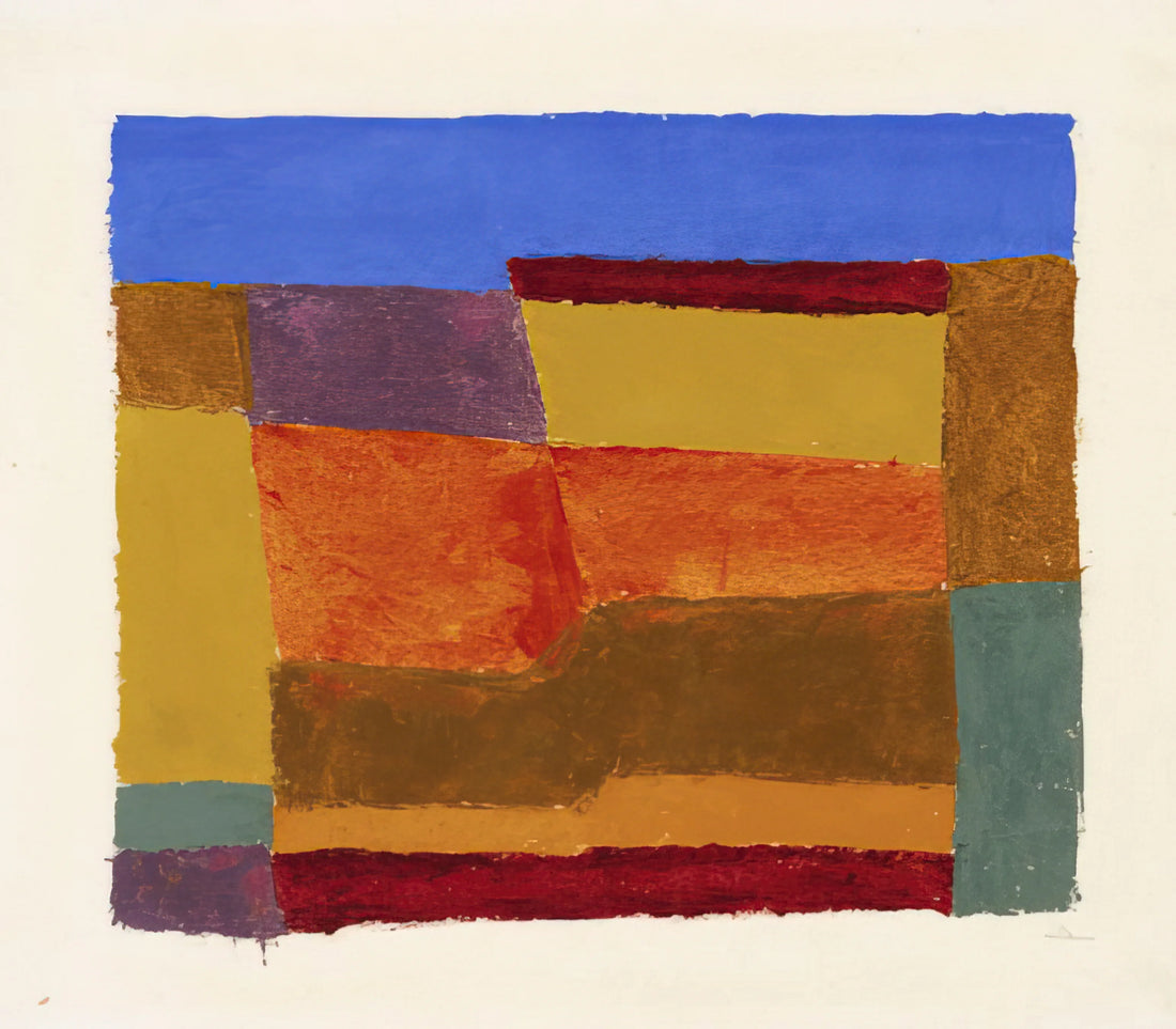Josef Albers Serigraph: A Masterclass in Color Theory and Printmaking - STUDY FOR LAYERED 1940 by Josef Albers