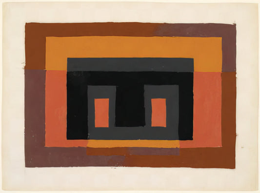 Josef Albers Silkscreen Prints: A Masterclass in Color Theory and Geometric Precision - STUDY FOR VARIANT 1947 by Josef Albers