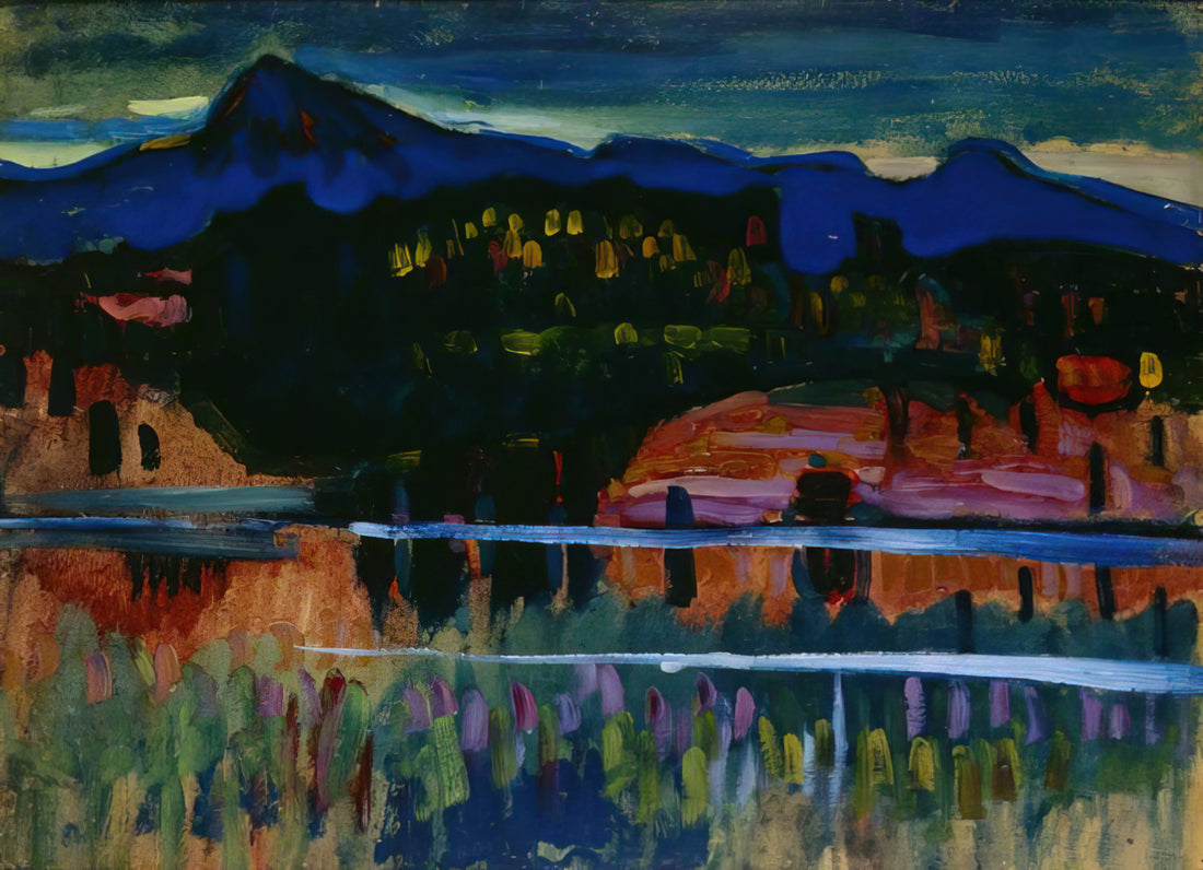Kandinsky Cossacks Print: Exploring the Revolutionary Abstraction of Wassily Kandinsky's Iconic Work - MURNAU AM STAFFELSEE 1908 by Wassily Kandinsky