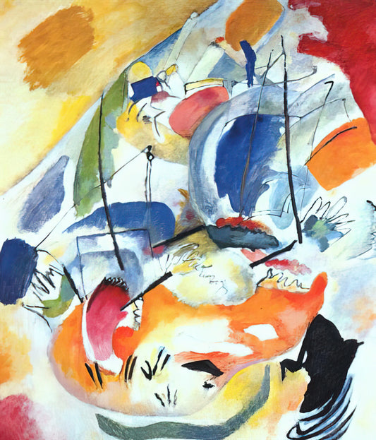 Kandinsky Expressionism Art: The Dawn of Abstraction - IMPROVISATION 31 SEA BATTLE 1913 by Wassily Kandinsky