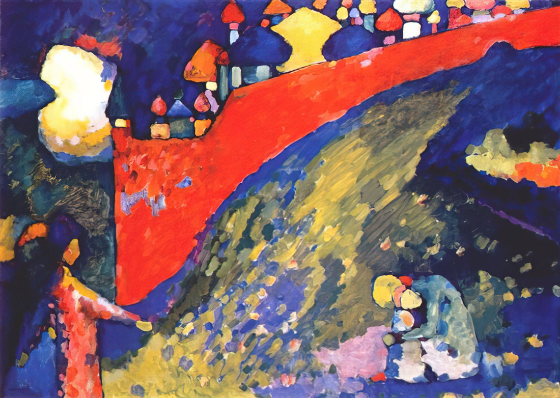 Kandinsky Poster Prints: A Collector's Guide to Abstract Expressionism in Your Home - RED WALL DESTINY 1909 by Wassily Kandinsky