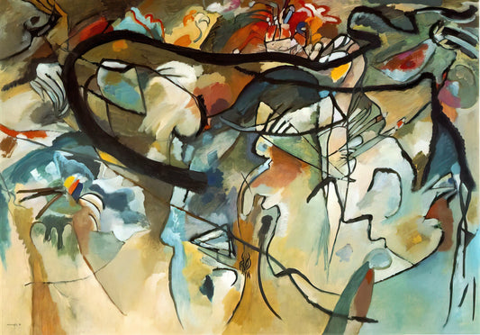 Kandinsky Upward Print: A Journey into Abstract Expressionism and Spiritual Art - COMPOSITION V 1911 by Wassily Kandinsky