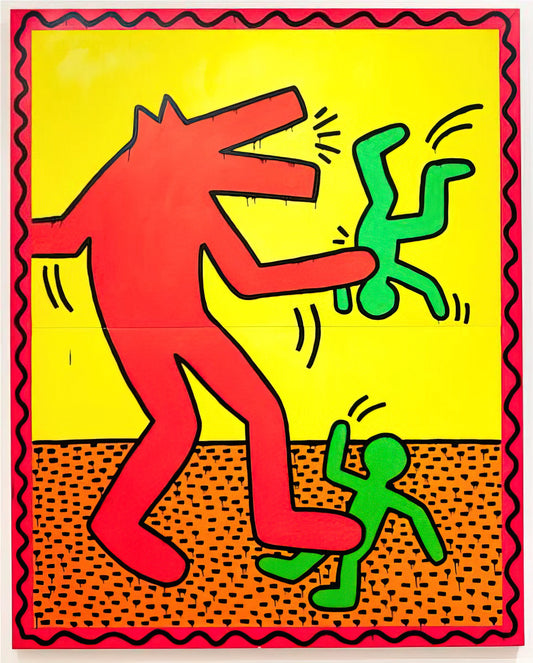 Keith Haring Brushed Aluminum Print: A Modern Collector's Guide - UNTITLED 1982 1 by Keith Haring