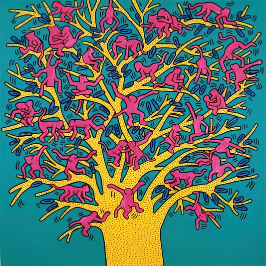 Keith Haring Limited Edition Prints: A Collector's Guide to Authenticity, Value, and Artistic Legacy - THE TREE OF MONKEYS by Keith Haring