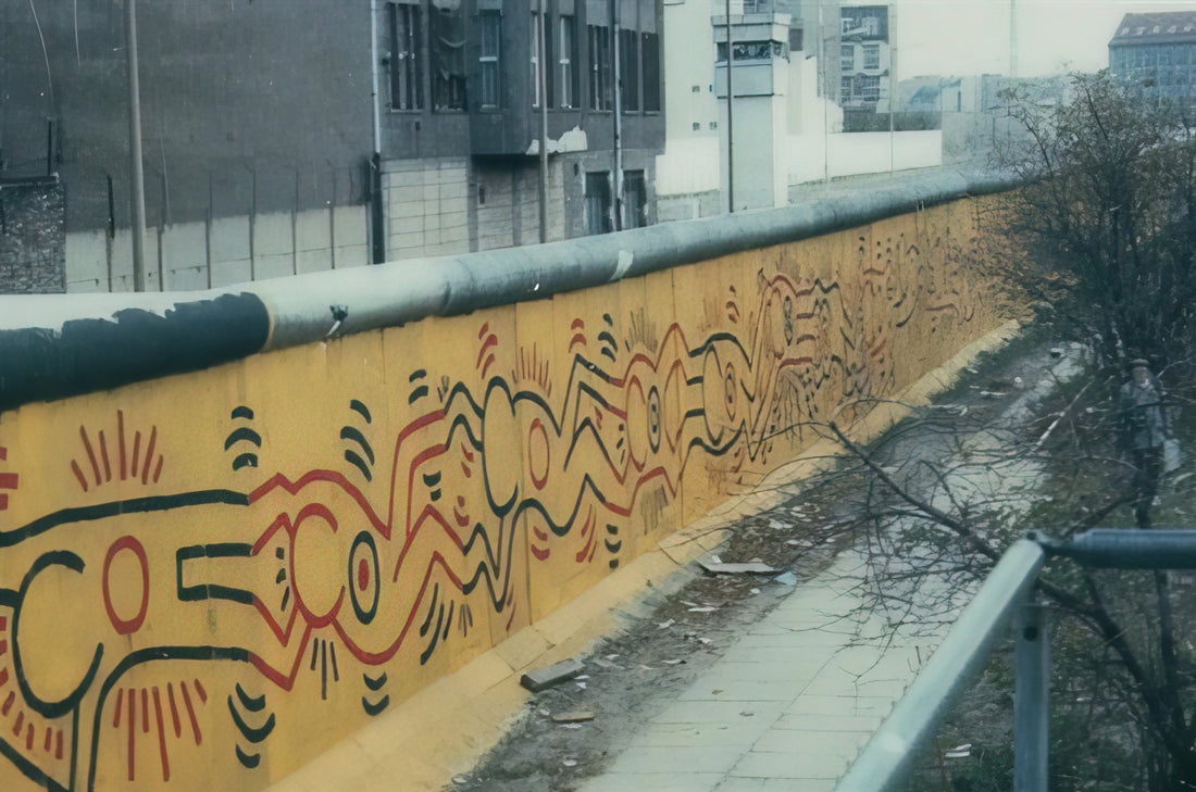 Keith Haring Line Art: The Radical Simplicity of a Pop Art Icon - BERLIN MURAL 1986 by Keith Haring