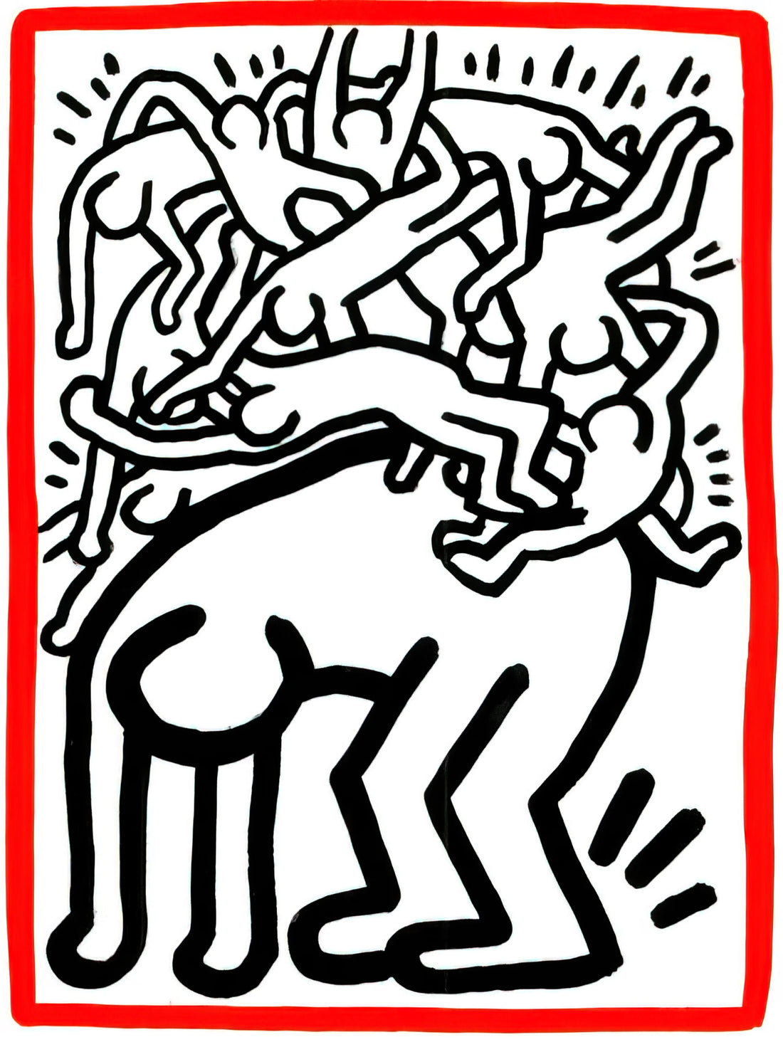 Keith Haring Mickey Mouse: Pop Art, Activism, and Cultural Commentary - FIGHT AIDS WORLDWIDE 1990 by Keith Haring
