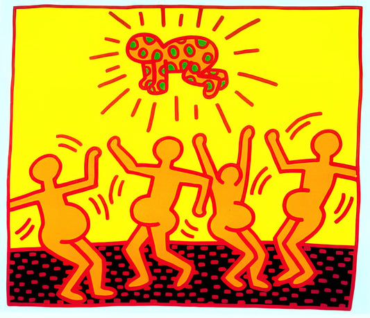 Keith Haring Orange: The Vibrant Symbolism and Lasting Legacy of an Iconic Artist - UNTITLED 1983 1 by Keith Haring