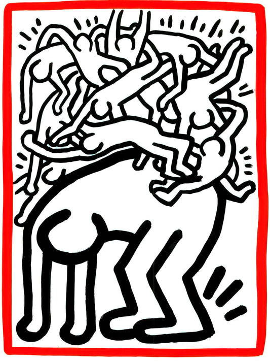 Keith Haring & Vivienne Westwood: A Punk-Art Collaboration That Defined an Era - FIGHT AIDS WORLDWIDE 1990 by Keith Haring