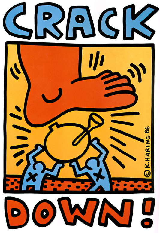 Keith Haring and Absolut Vodka: A Pop Art Collaboration That Defined an Era - CRACK DOWN 1986 by Keith Haring