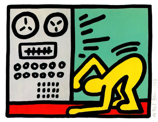 Keith Haring's First Artwork: The Birth of a Pop Art Icon - POP SHOP III 1989 by Keith Haring