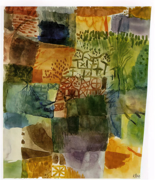Klee Drawings: A Journey into the Poetic Line and Mystical Imagination - REMEMBRANCE OF A GARDEN 1914 by Paul Klee