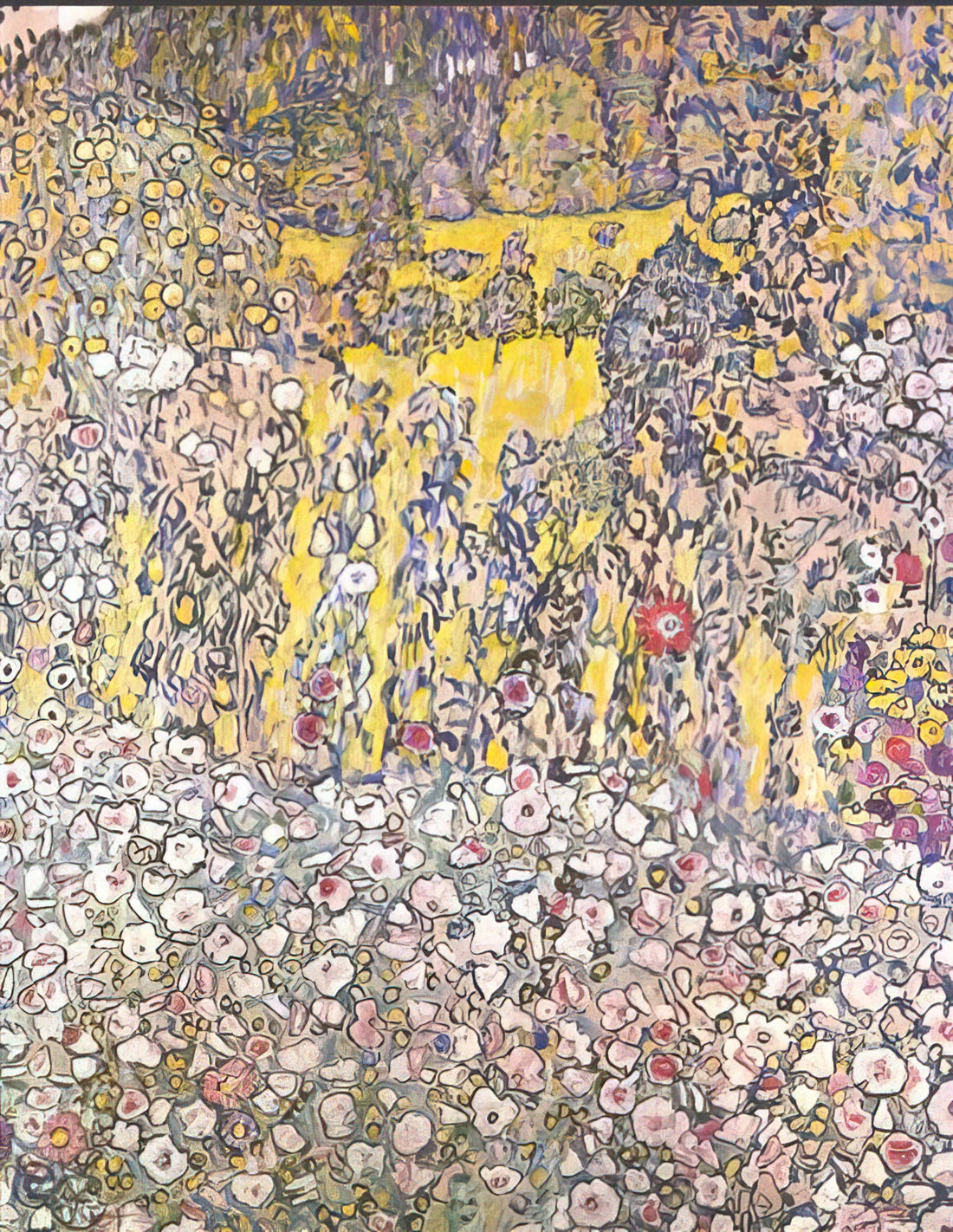 Klimt Apple Tree Print: A Guide to the Artist's Golden Symbolism and Where to Find Museum-Quality Reproductions - HORTICULTURAL LANDSCAPE WITH A HILLTOP by Gustav Klimt