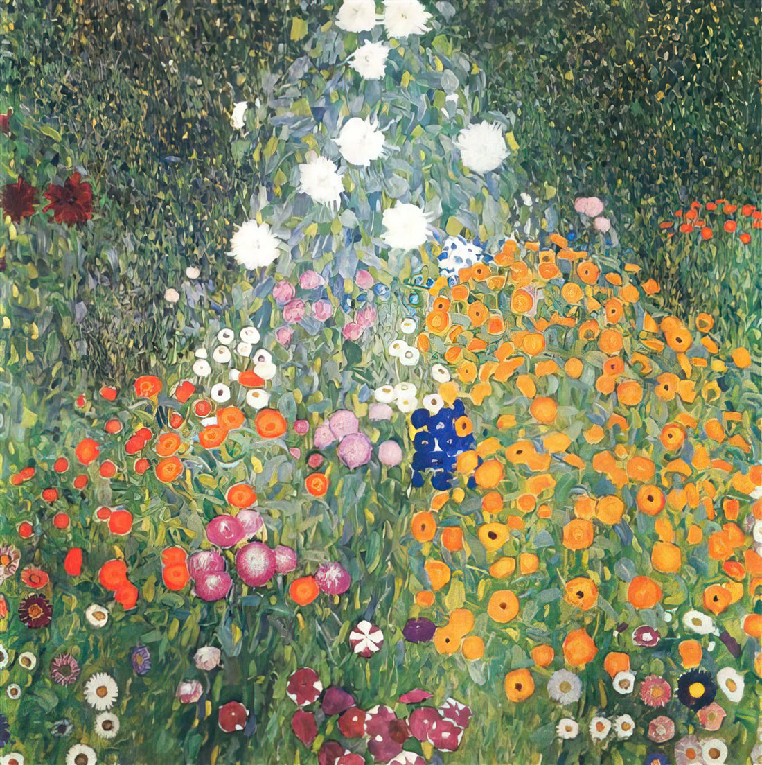Klimt The Kiss Reproduction: A Collector's Guide to Gustav Klimt's Iconic Masterpiece - FLOWER GARDEN 1907 by Gustav Klimt