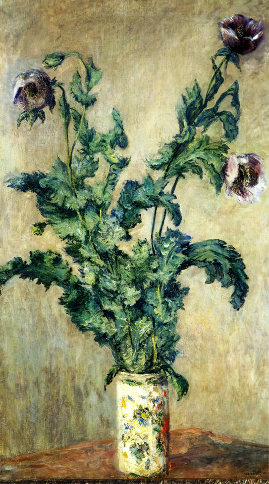 La Grenouillère Painting: Monet's Revolutionary Waterscape and the Birth of Impressionism - Purple Poppies by claude monet