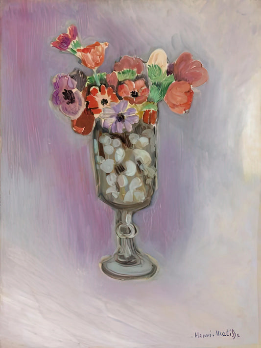 Landscape at Collioure Poster: A Fauvist Masterpiece for Modern Spaces - BOUQUET OF ANEMONES 1918 by Henri Matisse