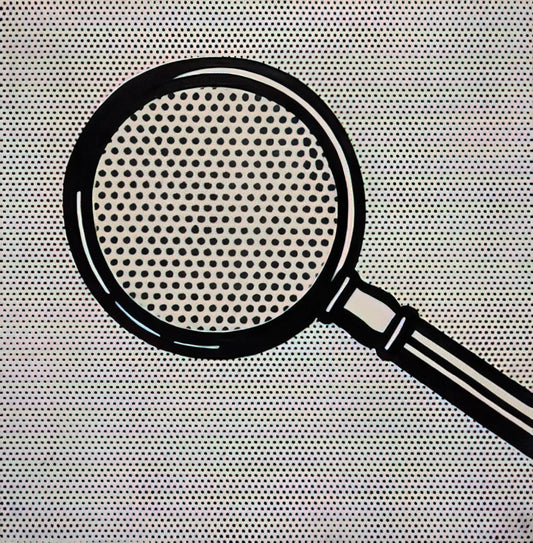 Large Roy Lichtenstein Prints: Pop Art Icons for Modern Collectors and Interiors - MAGNIFYING GLASS 1963 by Roy Lichtenstein
