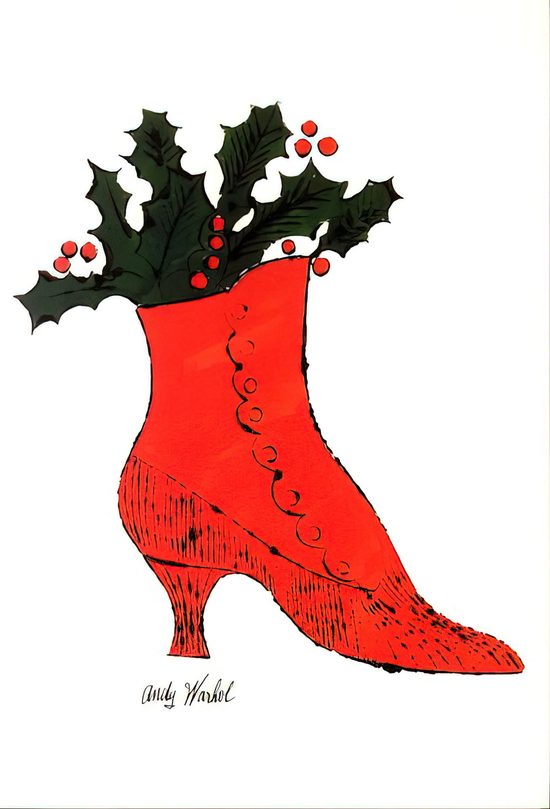 Large Warhol Prints: The Definitive Guide to Pop Art's Monumental Impact - Untitled  red Boot Wit Holly  by Andy Warhol