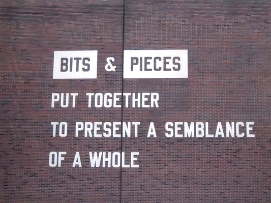Lawrence Weiner Acrylic Print: A Guide to Conceptual Art in Physical Form - Bits  Pieces Put Together to Present a Semblance of a Whole - 2005 by Lawrence Weiner