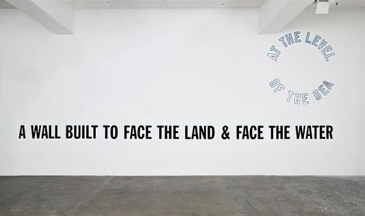 Lawrence Weiner Framed Canvas Print: Conceptual Art for Your Space - A Wall Built... - 2008 by Lawrence Weiner