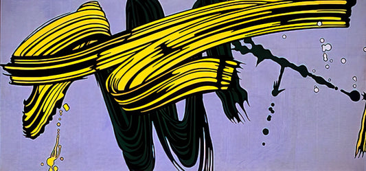 Lichtenstein Gallery: Exploring Roy Lichtenstein's Iconic Pop Art Legacy - YELLOW AND GREEN BRUSHSTROKES 1966 by Roy Lichtenstein